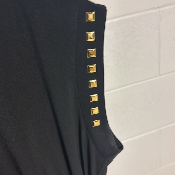 Emma & Michele Black Asymmetrical Sheath Dress - Picture 3 of 11